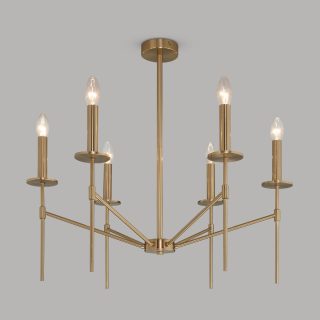 Люстра на штанге Eurosvet Anders 60142/6 латунь Smart a061930