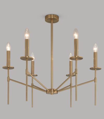 Люстра на штанге Eurosvet Anders 60142/6 латунь Smart a061930