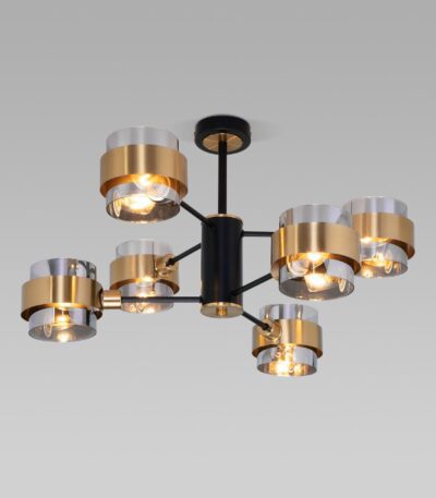 Люстра на штанге Eurosvet Arcada 70127/6 черный/дымчатый a060652