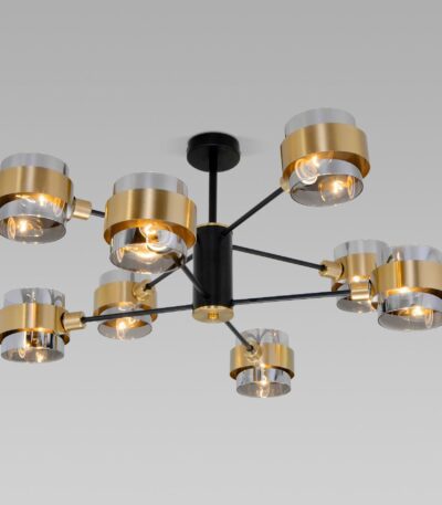 Люстра на штанге Eurosvet Arcada 70127/8 черный/дымчатый a060653