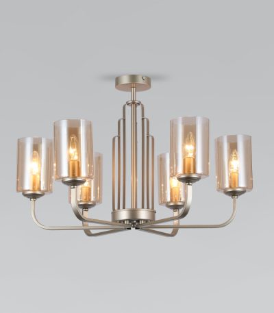 Люстра на штанге Eurosvet Defi 60138/6 перламутровое золото a060906