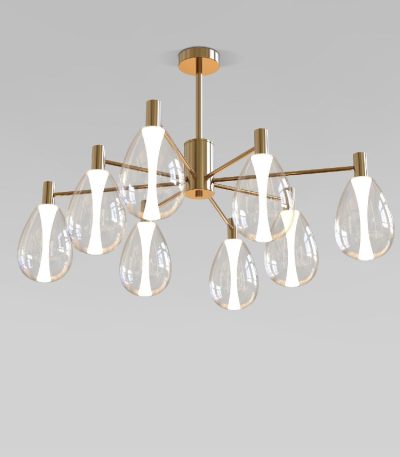 Люстра на штанге Eurosvet Magma 60175/8 латунь Smart a069323