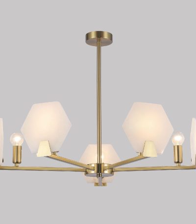 Люстра на штанге Eurosvet Marble 60158/5 латунь Smart a065049