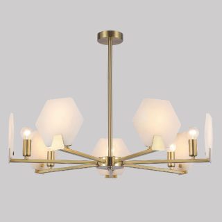 Люстра на штанге Eurosvet Marble 60158/7 латунь Smart a065050