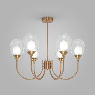 Люстра на штанге Eurosvet Spritz 70217/6 латунь Smart a064749