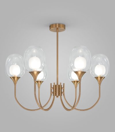 Люстра на штанге Eurosvet Spritz 70217/6 латунь Smart a064749