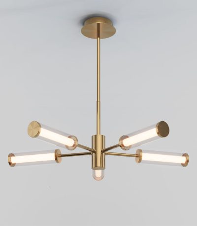 Люстра на штанге Eurosvet Stark 50386/5 LED латунь a067956