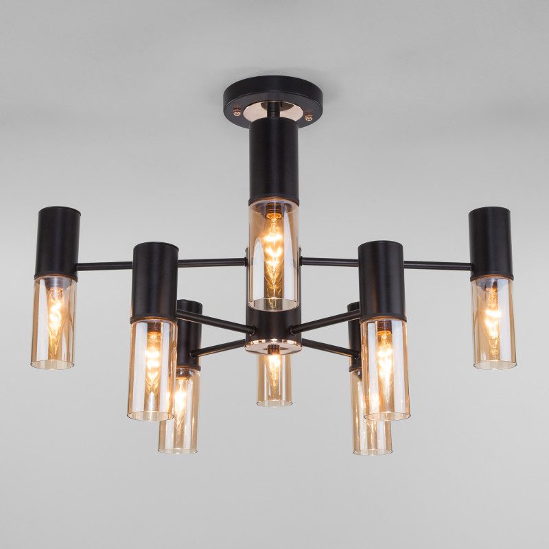 Люстра на штанге Eurosvet Tesoro 70125/8 черный Люстра на штанге Eurosvet Tesoro 70125/8 черный