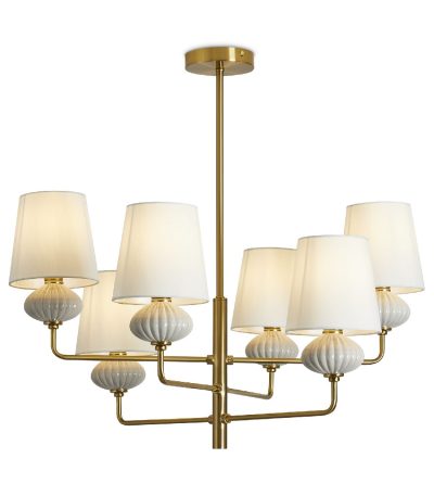 Люстра на штанге Freya Ceramics FR2029PL-06BS