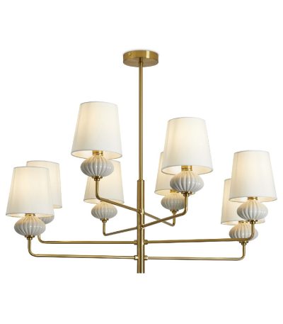 Люстра на штанге Freya Ceramics FR2029PL-08BS