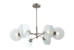 Люстра на штанге iLamp Panorama 15598-6 SN+CL