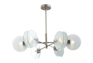 Люстра на штанге iLamp Panorama 15598-6 SN+CL