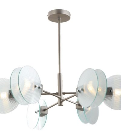 Люстра на штанге iLamp Panorama 15598-6 SN+CL