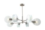 Люстра на штанге iLamp Panorama 15598-8 SN+CL