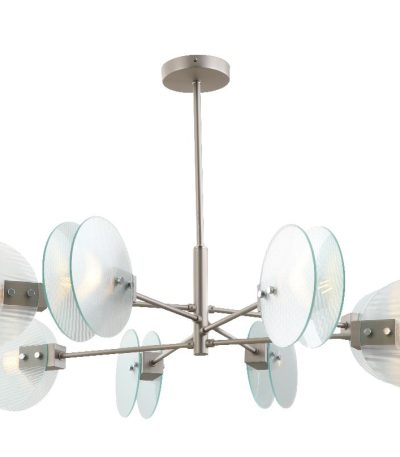 Люстра на штанге iLamp Panorama 15598-8 SN+CL