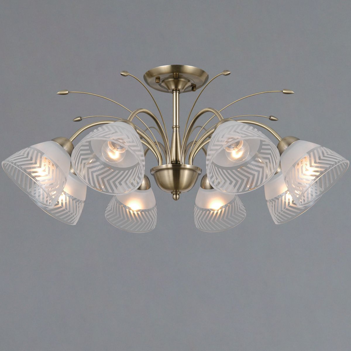 Люстра на штанге Illumico IL0594-8CSQ-25 AB AREZZO Люстра на штанге Illumico IL0594-8CSQ-25 AB AREZZO