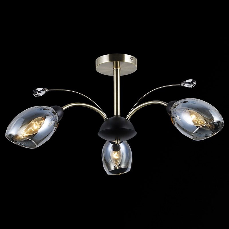 Люстра на штанге Illumico IL9737-3CSQ-29 BK AB Люстра на штанге Illumico IL9737-3CSQ-29 BK AB