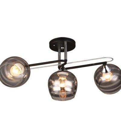 Люстра на штанге IMEX MD.1042-3-S BK+CH