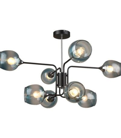 Люстра на штанге IMEX MD.3564-8-S BK+CH