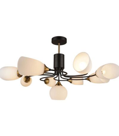 Люстра на штанге IMEX MD.3862-9-S BK+CP