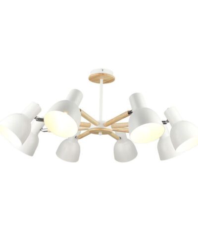 Люстра на штанге IMEX MD.4748-8-S WH+CH