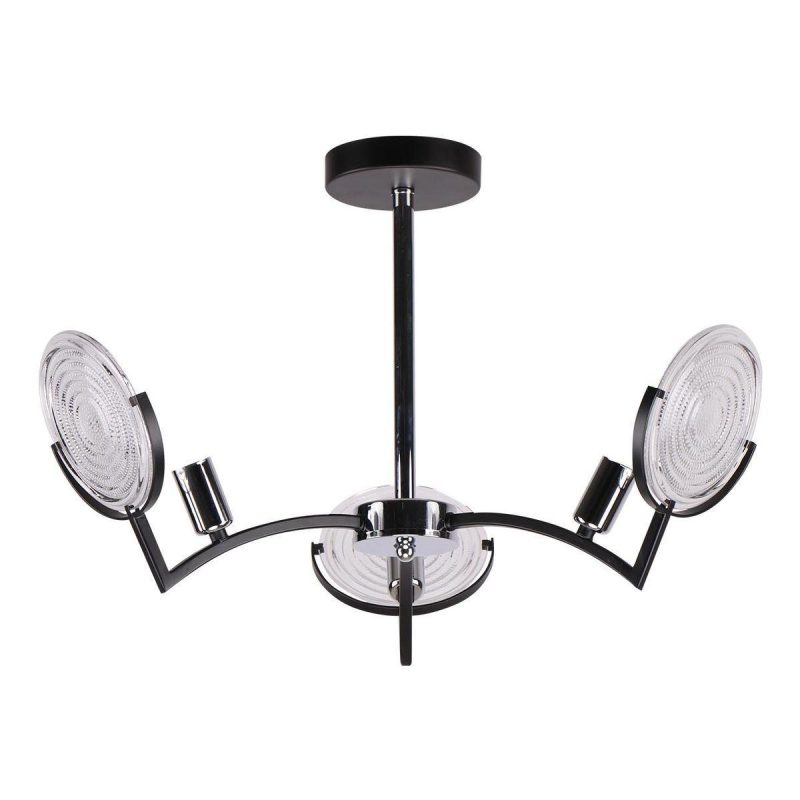 Люстра на штанге IMEX MD.51382-3-P BCH+BK Люстра на штанге IMEX MD.51382-3-P BCH+BK