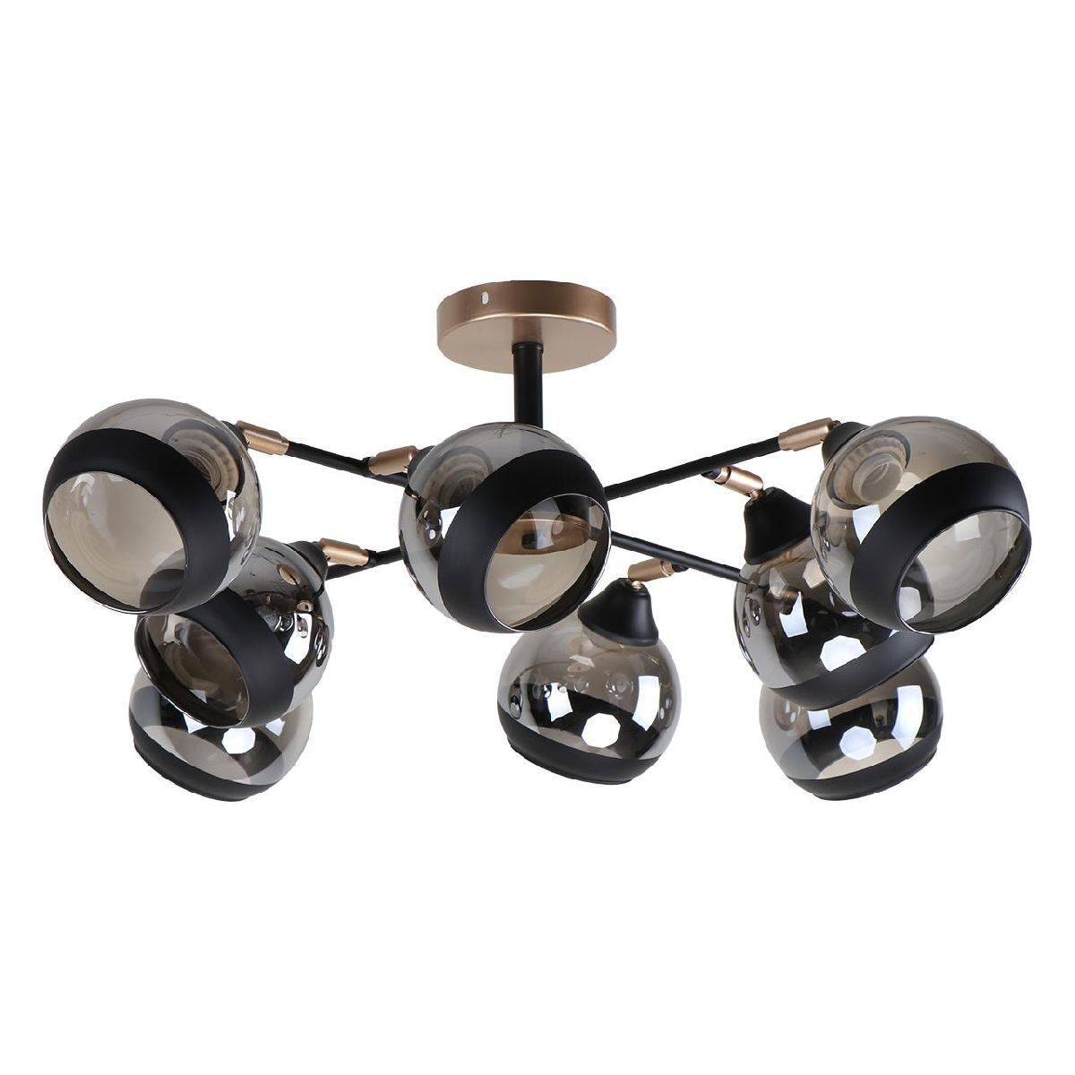 Люстра на штанге IMEX MD.51848-8-S-BK+CPN Люстра на штанге IMEX MD.51848-8-S-BK+CPN