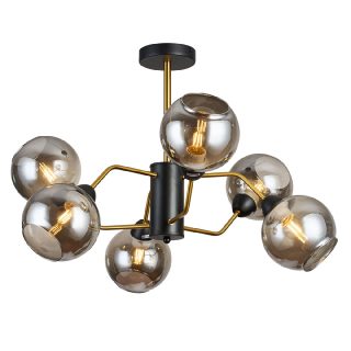 Люстра на штанге IMEX MD.9083-6-S-BK+COP