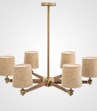 Люстра на штанге ImperiumLoft Jorgenson Beige/Dark Wood Stavra 102089-26