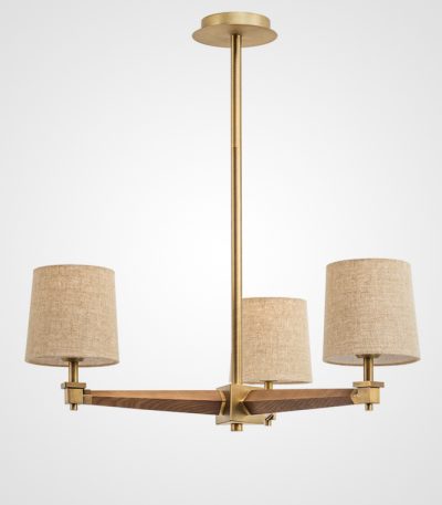 Люстра на штанге ImperiumLoft Stavra Jorgenson Beige/Dark Wood 203576-26