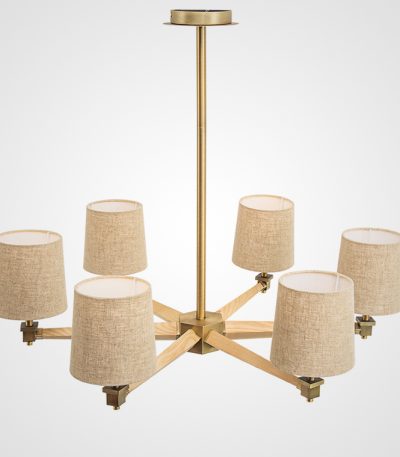 Люстра на штанге ImperiumLoft Stavra Jorgenson Beige/Light Wood 203573-26