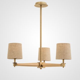 Люстра на штанге ImperiumLoft Stavra Jorgenson Beige/Light Wood 203577-26