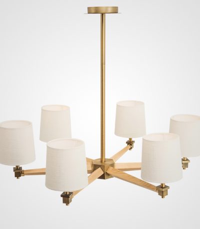 Люстра на штанге ImperiumLoft Stavra Jorgenson White/Dark Wood 203574-26