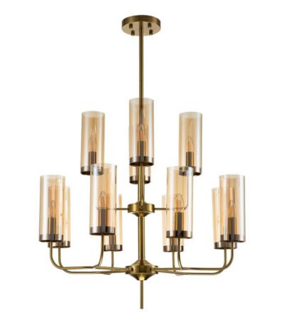 Люстра на штанге Indigo Balletto 13014/12R Brass V000254