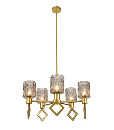 Люстра на штанге Indigo Preda 13025/5R Gold V000469