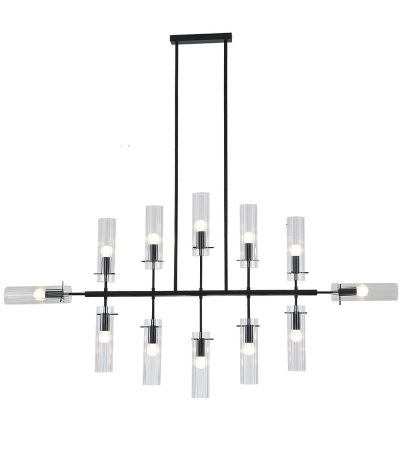 Люстра на штанге Indigo Saetta 11053/12R Black V000566