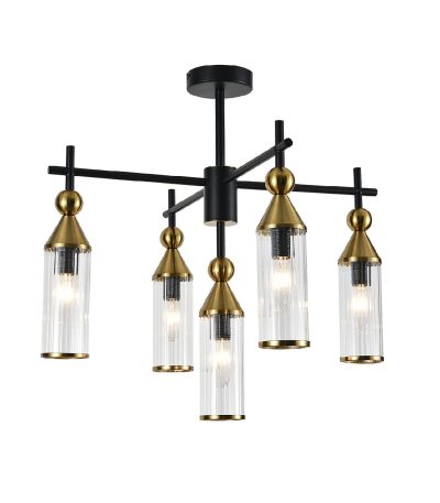 Люстра на штанге Indigo Torazzo 13037/5R Black V000527