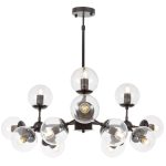 Люстра на штанге Lumina Deco Zodiak LDP 160-12 BK+PR