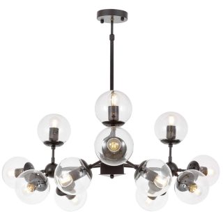Люстра на штанге Lumina Deco Zodiak LDP 160-12 BK+PR