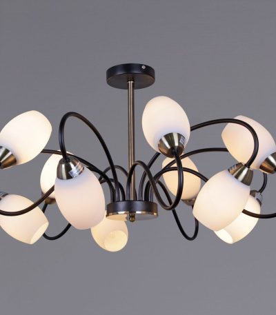 Люстра на штанге Reluce 01270-0.3-10B BK+AB