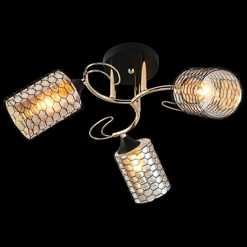 Люстра на штанге Reluce 01309-0.3-03 BK+FGD Люстра на штанге Reluce 01309-0.3-03 BK+FGD