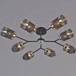 Люстра на штанге Reluce 01405-3.3-08B BK+CR