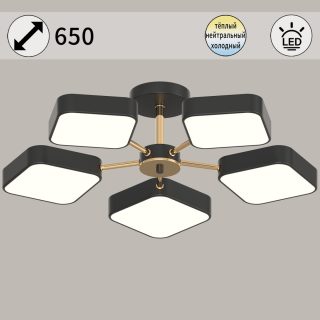 Люстра на штанге Reluce 03360-0.3-05 BK+FGD