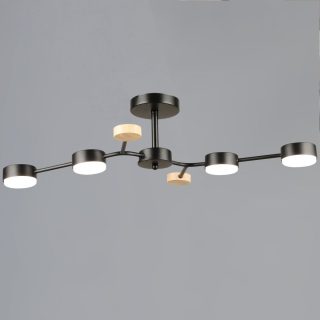 Люстра на штанге Reluce 03860-0.3-04 BK+WOOD GX53