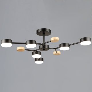 Люстра на штанге Reluce 03860-0.3-06 BK+WOOD GX53