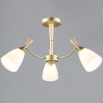 Люстра на штанге Reluce 38960-0.3-03 GD+WOOD