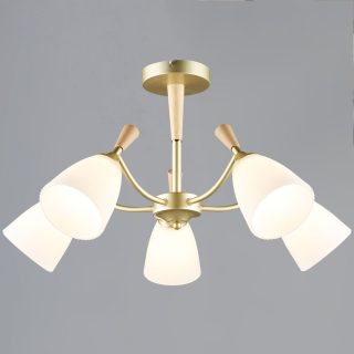 Люстра на штанге Reluce 38960-0.3-05 GD+WOOD