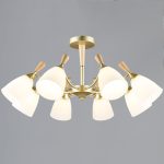 Люстра на штанге Reluce 38960-0.3-08 GD+WOOD