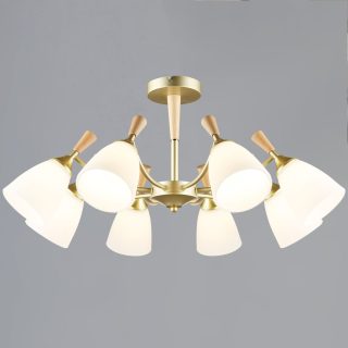 Люстра на штанге Reluce 38960-0.3-08 GD+WOOD