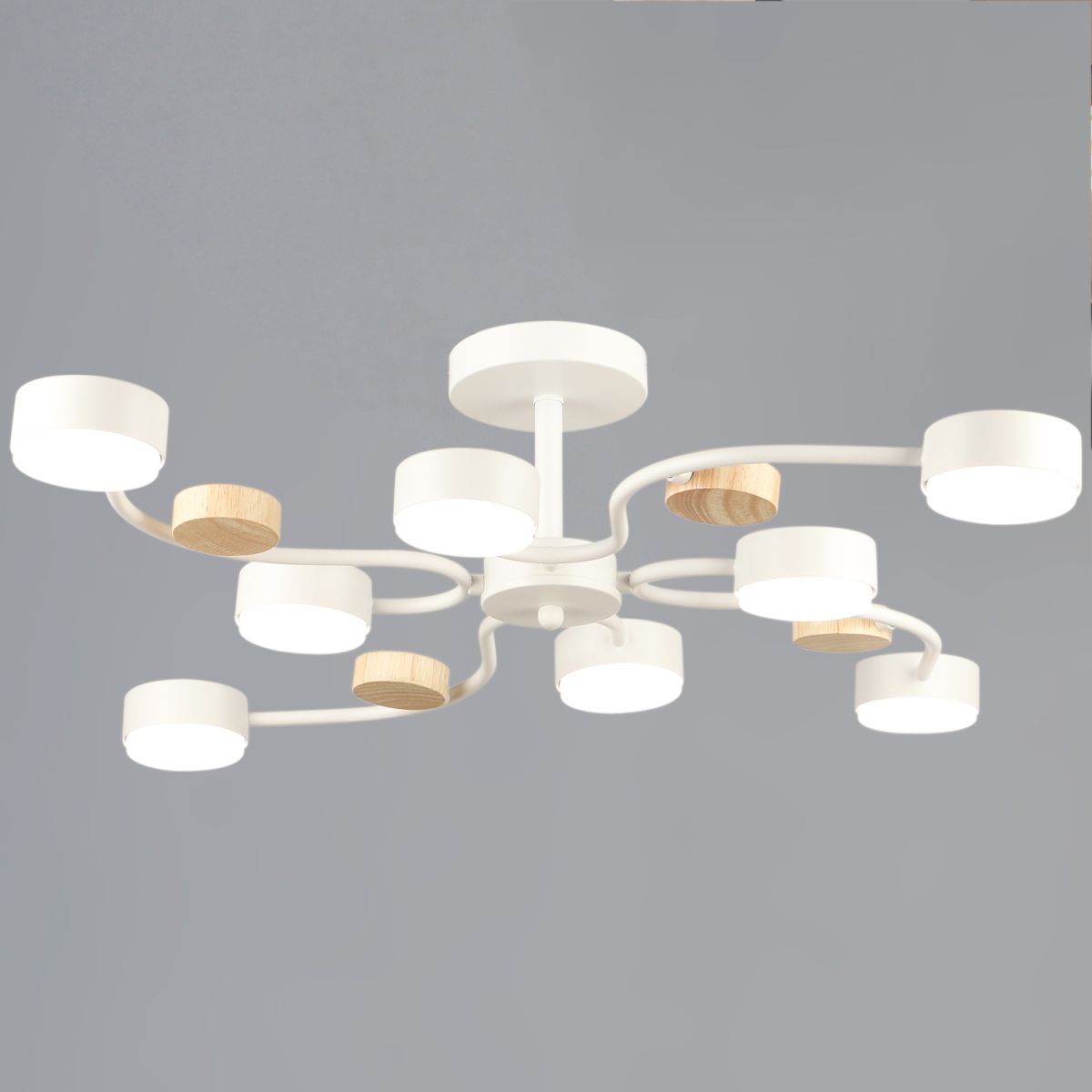 Люстра на штанге Reluce 92860-0.3-08 WT+WOOD GX53 Люстра на штанге Reluce 92860-0.3-08 WT+WOOD GX53